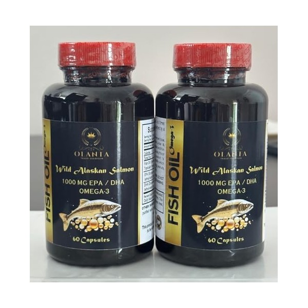 Wild Alaskan Salmon Oil – Natural Fish Oil Softgels with