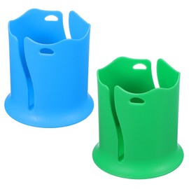 PATIKIL Paddle Board Cup Holder 2 Pack Kayak Drink Holder Stand Up Paddle Board Accessories Portable Universal Cup for Drink Water Bottle Cup, Blue/Green