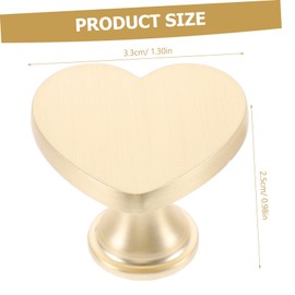 SEWACC 6pcs Heart Shaped Zinc Alloy Cabinet Handles Cute Pull Handles for Room Durable Drawer Knobs for Wardrobe and Furniture Decoration