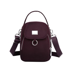TangMDeXd Waterproof Women Crossbody Bag Nylon Messenger Bags Simple Purse for Work, Multi-pocket Storage Shoulder Handbag (Wine Red)