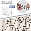 Yookeb Abstract Face Minimalist Modern Bathroom Shower Curtain Line Art