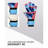 JAKO Unisex Goalkeeper Gloves River Supersoft RC SkyBlue/Coral/Navy, 7.5