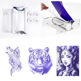 Tattoo Transfer Paper, Instragram Tattoo Stencil Paper A4 Roll 210mm * 30m,Transfer paper separated from carbon paper- Ultra HD Image Printing(Roll of paper + stand)