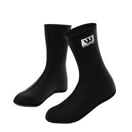 WATERTIME Diving Socks, Fin Socks, Snorkeling, Water Socks, Marine Socks, Swimming, Thickness: 0.08 inches (2 mm), Cold Protection, Anti-Slip, Men's, Women's, Outdoors, Black, Quick Drying, Warming, Surf Fishing, Amphibious Use