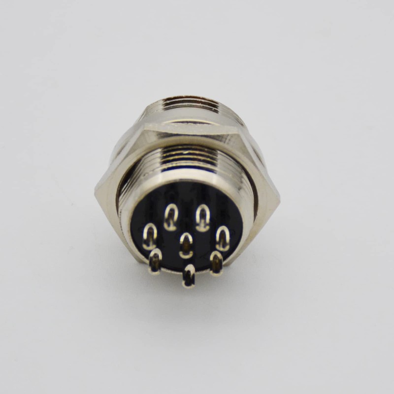 Czyuntuo Aviation Plug Connector GX16 8 Pins Male Panel Metal