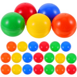 MAGICLULU Pack of 25 raffle balls, lottery hollow balls, small fillable balls, ornament without number for party gifts, 4 cm, mixed colour