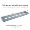Meberam 2 Pack 12x2x1FT Galvanized Raised Garden Beds Kit Outdoor