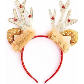 Christmas Headbands Christmas Glitter Elk Antlers Christmas Trees Hair Bands Holiday Party Accessory for Women Girls