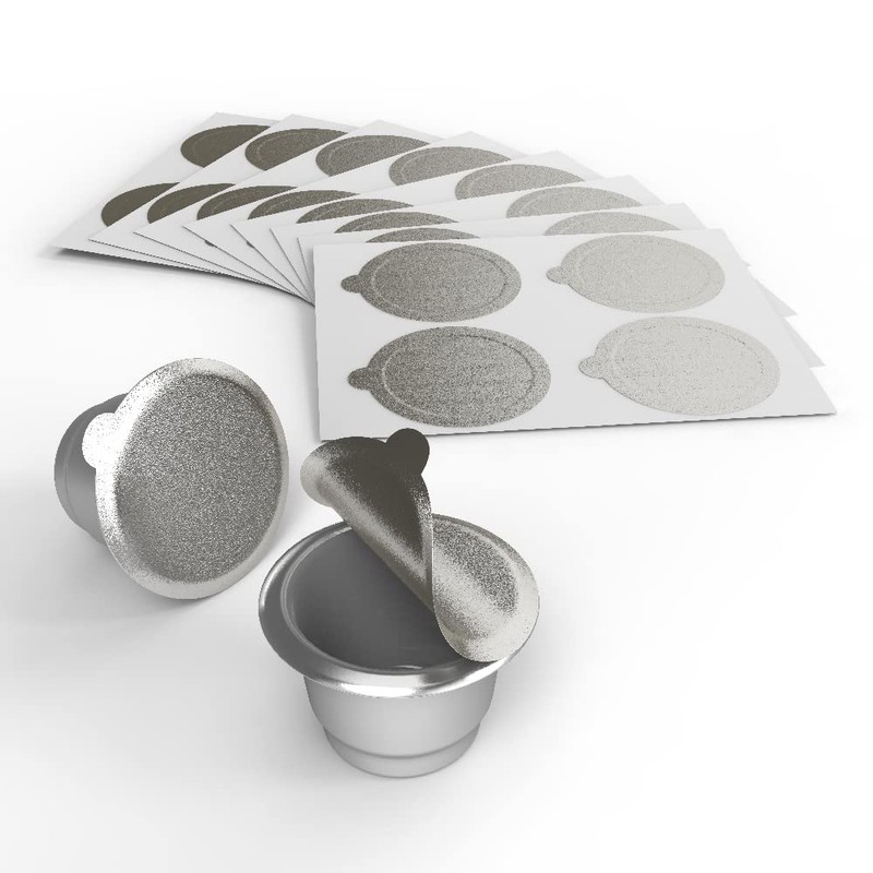 Tiplot Aluminum Lids for Reusable Nespresso OriginalLines Capsules 200pcs,Self Adhesive
