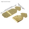 2Pcs Small Brass Hinges - Decorative Heavy Duty Strap Hinges,