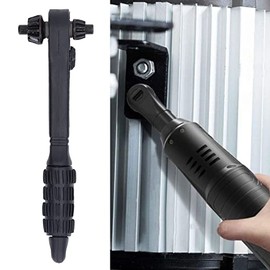 Llave de trinquete 2 en 1, juego de llaves de trinquete con portabrocas de acero para herramientas, juego de llaves de trinquete negras para taladros eléctricos