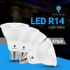 4 Pack R14 LED Bulb 6W E17 Base Mini Spotlight