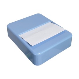 Riznpo Notes Dispenser, 3 x 3 inches Blue Sticky Note Holder with 100- Sheet Pad Notes Non-Slip Base Notes Container Dispensing for Home, Office & School Use