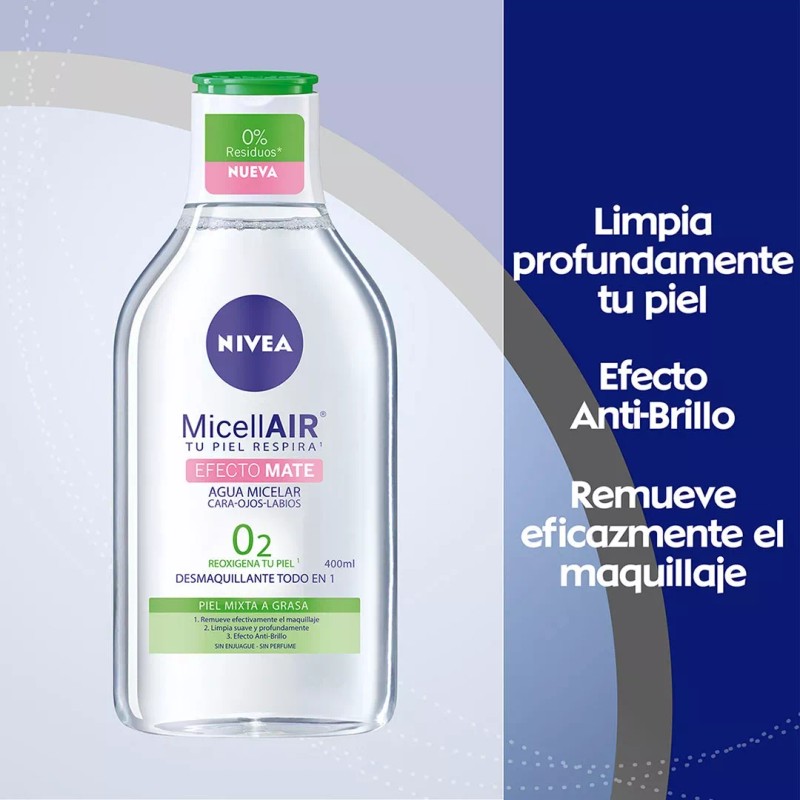 Nivea Kit Nivea Efecto Mate; Agua Micelar Y Crema Facial