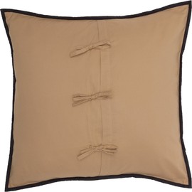 VHC Brands Primitive Bedding Black Check Star Quilted Euro Sham