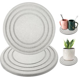 2PCS 8Inch Diatomaceous Earth Plant Trays, Jaxbo Plant Water Absorbent Trays, Plant Trays for Pots, Stone Quick Drying Tray Plant Plates to Catch Water Indoor Plants and Absorbent