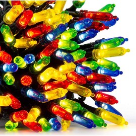 ProductWorks Brilliant Mini Multicolor 150 LED Lights with Green Cord