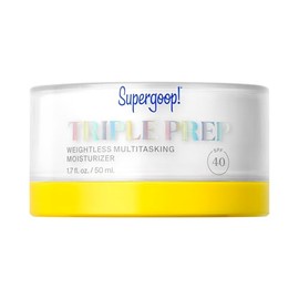Supergoop! Humectante Multitarea Ligero Triple Prep Con Protector Solar Facial Fps 40-50 Ml - Hidrata Y Protege La Piel - Ayuda A Filtrar La Luz Azul 