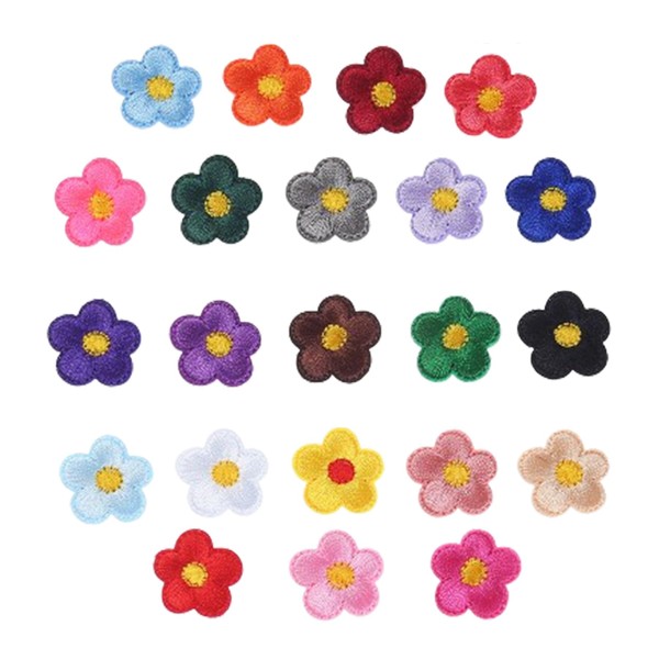Bundle 22Pcs Tiny Petals Sakura Iron On Patch, Embroidered Small