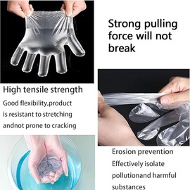200Pcs Disposable Food Prep Gloves, Cooking Gloves, Disposable Gloves, Food Prep Gloves for Food Handling, Kitchen Cooking Cleaning, Hair Coloring for Beauty Salon, Catering Services, 7.87In