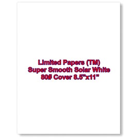 Limited Papers Super Smooth Solar White 80# Cover 8.5"x11" 250/pack