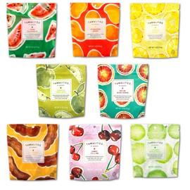 Candy - Madre Mía Pack 8/4oz pouches of Tamalitoz; Divine Watermelon, Lip Smacking Mango, Tantalizing Tamarind, Pineapple Galore, Cucumber Eztravaganza, Bite Me Blood Orange, Cherry It's a Fire, and Gorgeous Green Apple. Naturally Flavored, Naturally Colored, Kosher and Gluten Free.