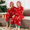 Winmany Family Matching Christmas Pajamas Flannel Plush Hooded One-piece Pjs