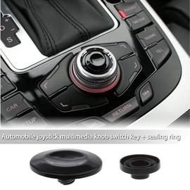 SING F LTD Navigation Button Joystick Control Center Button Cover MMI Knob Repair Compatible with A4 A5 A6 A8 Q5 Q7 8K0998068A with Sealing Ring Plastic Bright Black
