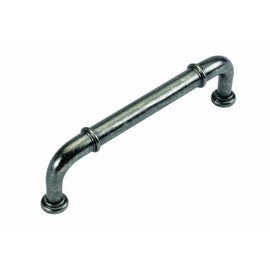 Hickory Hardware 1 Pack Solid Core Kitchen Cabinet Pulls, Luxury Cabinet Handles, Hardware for Doors & Dresser Drawers, 3-3/4 Inch (96mm) Hole Center, Black Nickel Vibed, Cottage Collection