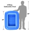 HIWENA Inflatable Kiddie Pool, 45" x 35" X 14" Blue
