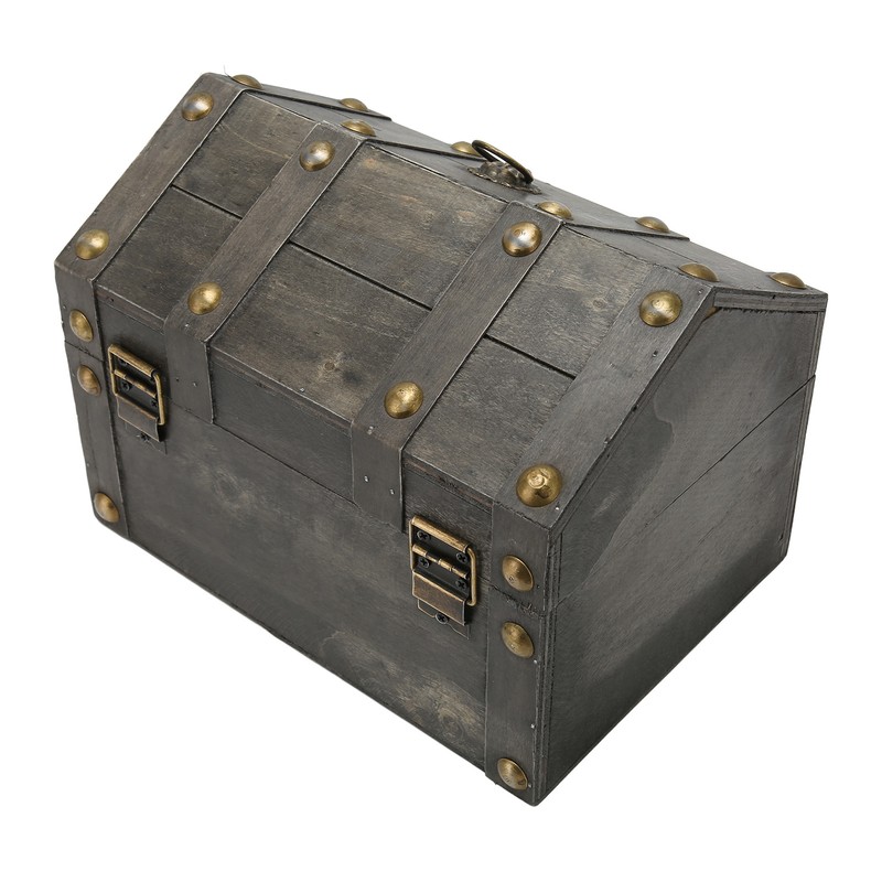 Wooden Treasure Chest Boxes Hand Crafted Vintage Wooden Box with