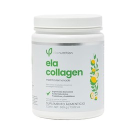ela nutrition - ela Collagen, Matcha Lemonade, Péptidos bioactivos de colágeno hidrolizado + ácido hialurónico + prebióticos + probióticos + superóxid