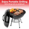 Alpine Cuisine Premium 14" Charcoal BBQ Grill Round for Outdoor