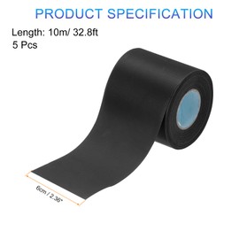 MECCANIXITY 5Pcs Air Conditioner Pipe Tapes, Pipe Wrapping Tape PVC Protective Tube Duct Tapes for Repairs DIY Projects AC Insulation Tape, 6cm x 32.8ft Black