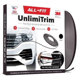 All-Fit UnlimiTrim - Universal 1/4" Decorative Trim Fits Anywhere! Made in USA, Easy to Install Vehicle or Motorcycle Molding
