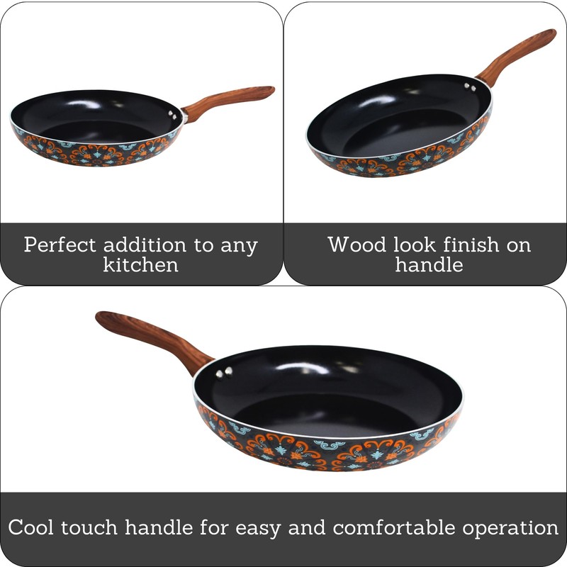 IMUSA 10in Talavera Nonstick Ceramic Frying Pan Skillet, PFAS-Free