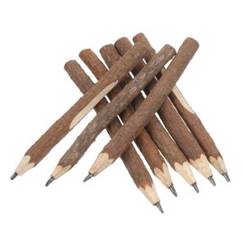 Awleynz 30Pcs 5" Long Twig Pencils, Natural Wood Pencils Bulk, Wooden Graphite Pencils for School Party Supplies Novelty Camping Themed Party Decorations