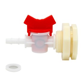 ANPTGHT Rain Barrel Connector Kit, Connect 5/16" Hose ID, Include 1/2" ABS Bulkhead Fitting, Barb Ball Valve and Mesh Filter Washer for Bucket Watering System