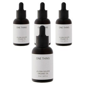 One Thing Organic Unrefined Cold-Pressed Jojoba Oil, 50ml, 4 Pieces / 원씽 유기농 비정제 냉압착 호호바 오일, 50ml, 4개