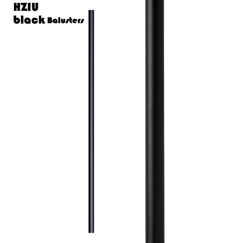 HZIU 20 Pack Iron Stair Balusters Black Metal Deck Balusters