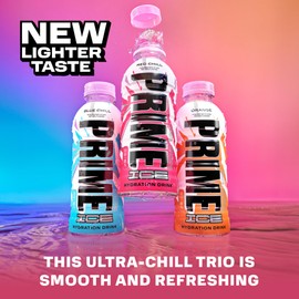 Prime ICE Hydration Variety Pack Smooth & Refreshing Low-Calorie Sports Drink with 10% Coconut Water, 500+ mg Electrolytes & Zero Added Sugar, 12 fl oz Bottles, Pack of 15