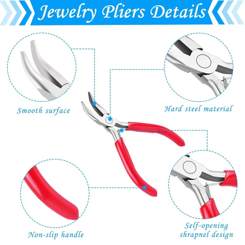 Acejoz Jewelry Making Tools Kit: 6pc Set, Including Needle Round