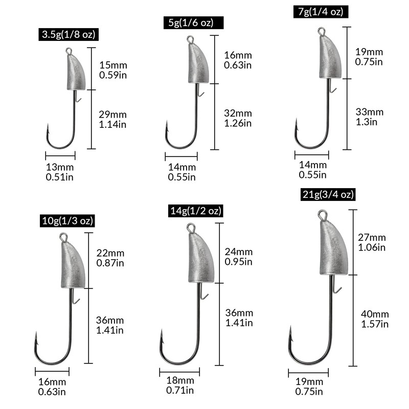 thkfish Bullet Jig Heads Swimbait Hooks Bass Fishing Texas Rig
