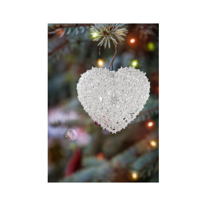 CF Collection Engraved Heart Christmas Tree Ornament [Pack of 1]