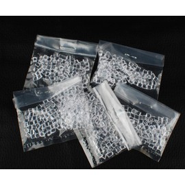 NWFashion Clear Square Acrylic Ice Cubes Fake Ice Cubes Miniature Size 0.2"