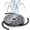 AISITIN 3.7W Solar Bird Bath Fountain Upgraded 6.3" Solar Glass
