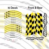 MC MOTOPARTS 17" Wheel Rim Stickers AA01 - Yellow, PVC,