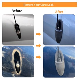 Antenna Base Grommet Compatible with Toyota Sienna 2004-2010 - Replacement for OEM 86392-AE010 Rubber Adapter Mount Bezel, Ornament Cover, Anti-Shake Topper (Black)