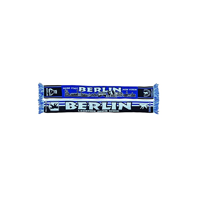 Generisch Berlin Skyline Football Scarf (Knitted Scarf), Blue, White, Black