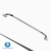 Dynarex Chrome Knurled Grab Bar-24 Inch, Stainless Steel with Textured,